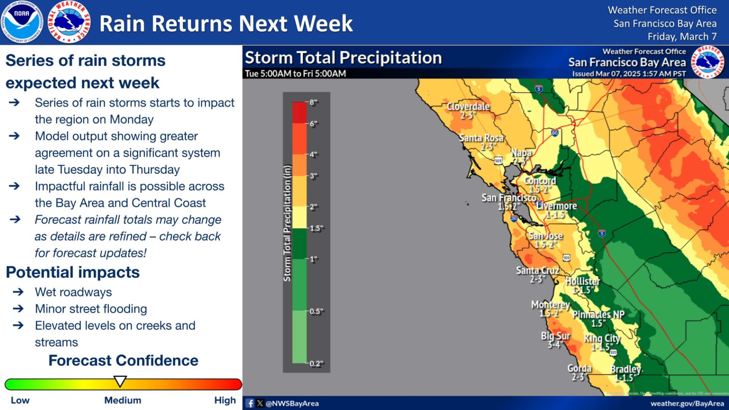 Sunny, warm weekend in Bay Area expected to give way to wind, rain next ...
